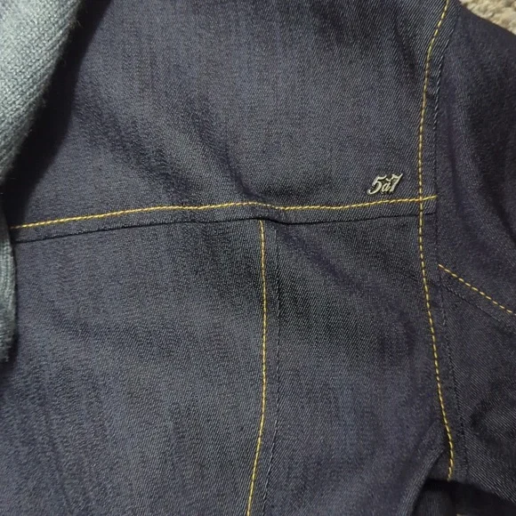 NWT Cinq a Sept Hooded Denim Jacket with Gray Hood - Picture 14 of 14